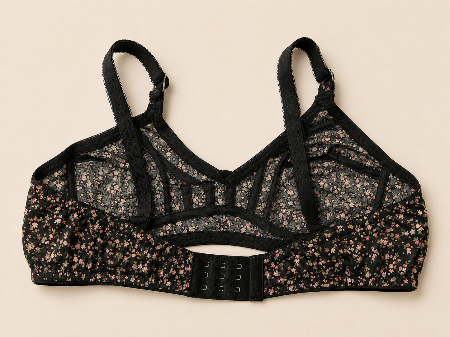 Midnight Bloom Floral Non-Padded Bra