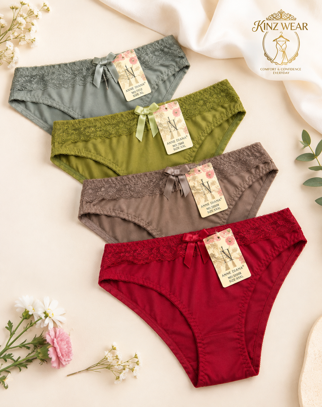 Kinz Wear Lace Panty – Soft & Elegant Everyday Comfort