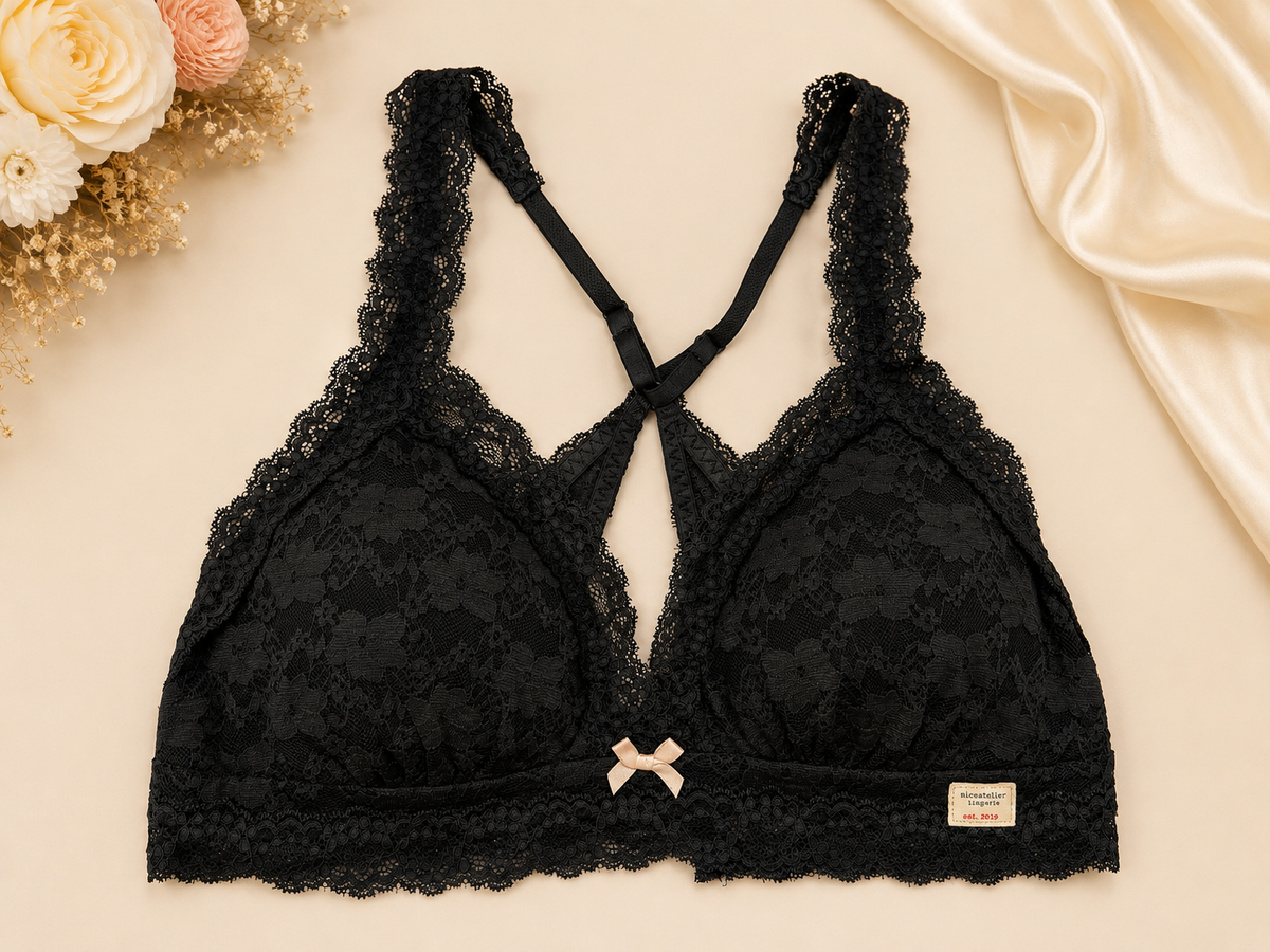 LuxeLace Premium Floral Lace Bralette