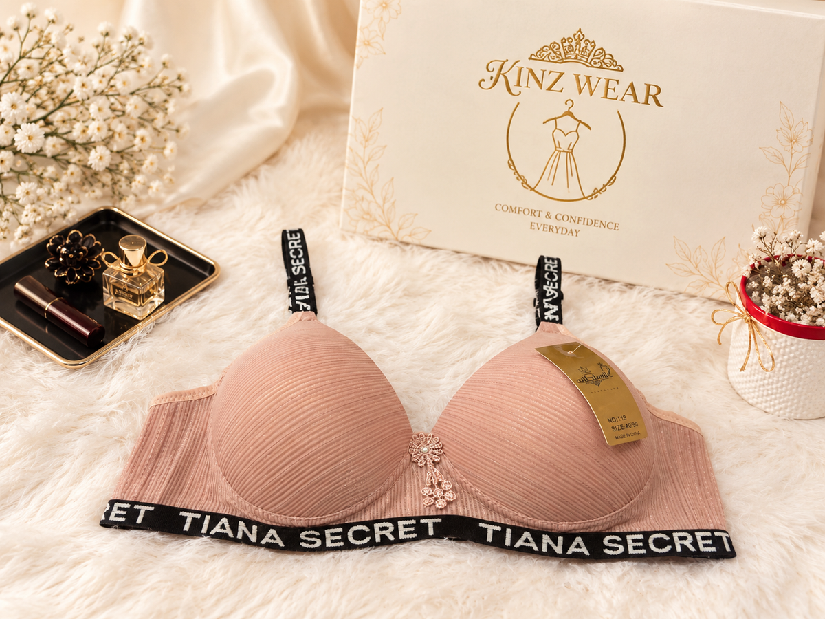 Premium Ribbed Padded Bra – Soft Comfort & Perfect Fit