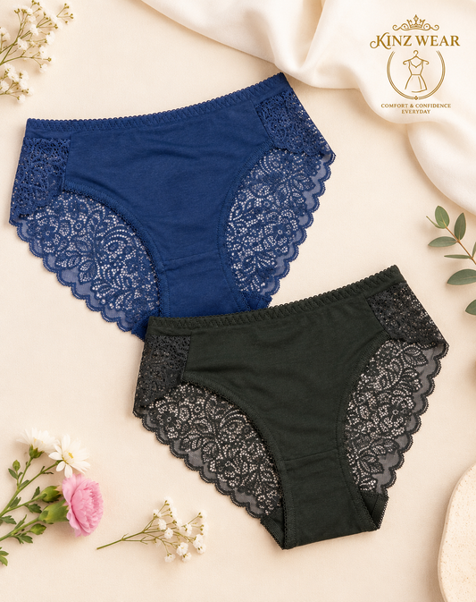 Kinz Wear Premium Lace Brief – Elegant Comfort Panty