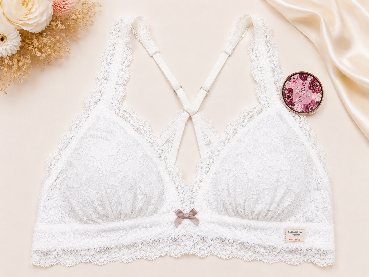 LuxeLace Premium Floral Lace Bralette